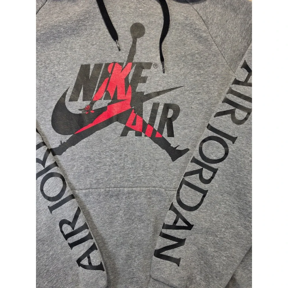 Jordan Jumpman Air Hoodie Mens Large Gray Nike Pullover Sweatshirt